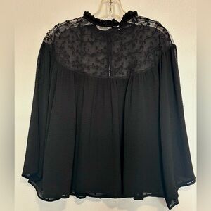 Zara Black Sheer Women's Blouse
